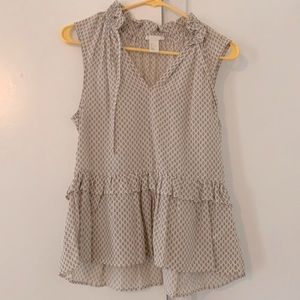 H&M cream blouse